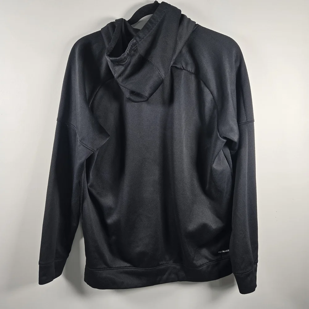 Adidas Men's Black Hoodie with White Logo